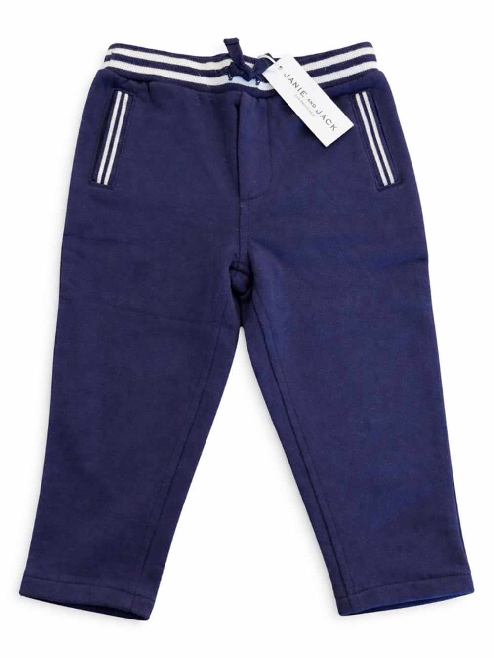 Janie and Jack Navy Blue Striped Waist Pull-On Joggers